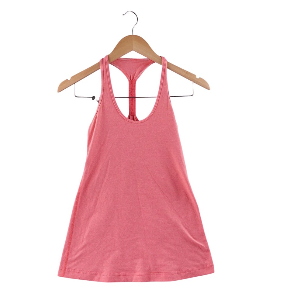 Lululemon Athletica Coral Pink Racerback Tank Top Athletic Workout Size 2